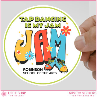 Retro Tapdansen is Mijn Passie Aanpasbaar Ronde Sticker