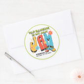 Retro Tapdansen is Mijn Passie Aanpasbaar Ronde Sticker (Envelop)