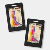 Retro tape badge (Voor- en achterkant)