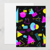 RETRO TAPE COLORFUL VORMEN FEESTDAGENKAART (Voorkant / Achterkant)