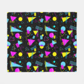 RETRO TAPE COLORFUL VORMEN FLEECE DEKEN (Voorkant (Horizontaal))