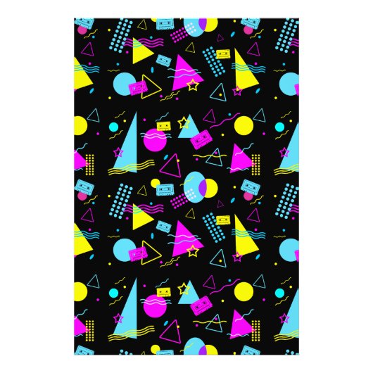 RETRO TAPE COLORFUL VORMEN FOTO AFDRUK (Voorkant)