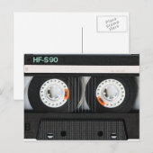 Retro  tapecassetrecorder 70s 80s briefkaart (Voorkant / Achterkant)
