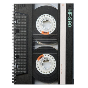 Retro  tapecassetrecorder 70s 80s notitieboek