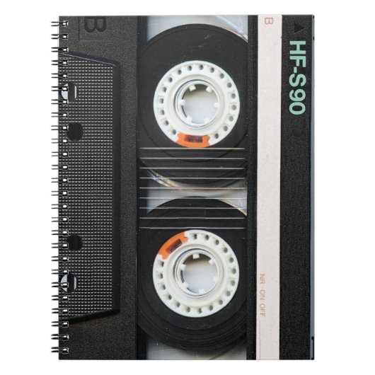 Retro tapecassetrecorder 70s 80s notitieboek (Voorkant)