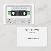 Retro-tapecassette Visitekaartje (Voorkant / Achterkant)