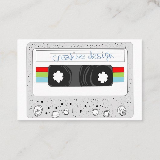 Retro-tapecassette Visitekaartje (Voorkant)