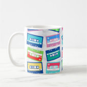 Retro  tapecassettepatroonplaat koffiemok (Links)