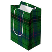 Retro Tartan Davidson Green Plaid Medium Cadeauzakje (Voorkant Gekanteld)