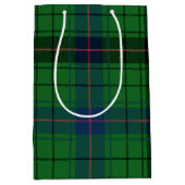 Retro Tartan Davidson Green Plaid Medium Cadeauzakje (Voorkant)