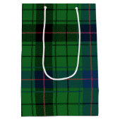 Retro Tartan Davidson Green Plaid Medium Cadeauzakje (Achterkant)
