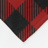 Retro  tartan Wooden red kerstster Fleece Deken (Hoek)
