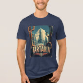 Retro Tartaria Sci-Fi-samenzwering Tri-Blend Shirt (Voorkant)