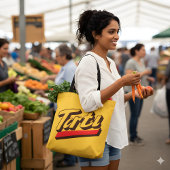 Retro "Tartu" Canvas tas – Vetgedrukte Pop Estheti