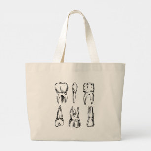Retro Tas van Tandheelkundige Anatomie Grote Canva