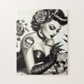 Retro Tattoed Gothic Pin-up Legpuzzel (Verticaal)
