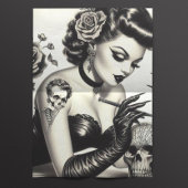 Retro Tattoed Gothic Pin-up Tissuepapier