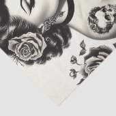 Retro Tattoed Gothic Pin-up Tissuepapier (Detail)