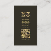 Retro Tattoo Artist Skull Tattooist Black Sand Visitekaartje (Achterkant)