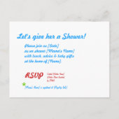 Retro Tattoo Baby Shower Uitnodigingen (Achterkant)