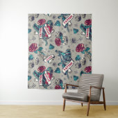 Retro-Tattoo geacht Wandkleed (In situ)