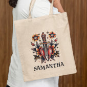 Retro Tattoo Hartdolk  Bachelorette Tote Bag