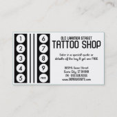 retro tattoo punch card klantenkaartje (Achterkant)