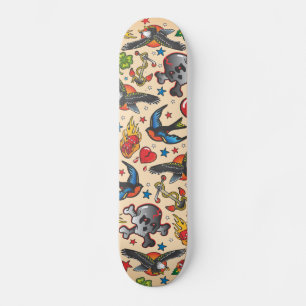 Retro Tattoo Skateboard