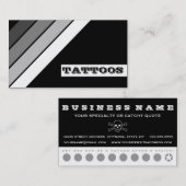 retro TATTOO strepen trouwerekpas Klantenkaartje (Voorkant / Achterkant)