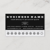 retro TATTOO strepen trouwerekpas Klantenkaartje (Achterkant)