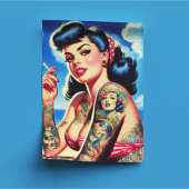 Retro Tattooed Bikini Zomer Pin-up Tissuepapier