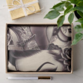 Retro Tattooed Pin Up Tissuepapier (Geschenk)