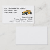 Retro Taxi Driver Visitekaartjes (Voorkant / Achterkant)