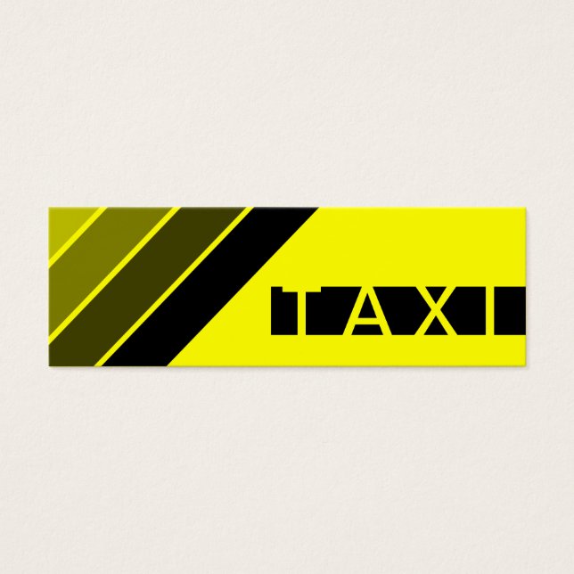 retro TAXI Mini Visitekaartjes (Voorkant)