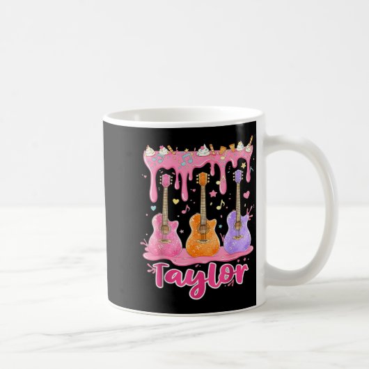 Retro Taylor Ice Cream Dripng Groovy 80's Women Me Koffiemok (Rechts)