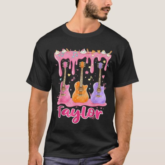 Retro Taylor Ice Cream Dripng Groovy 80's Women Me T-shirt (Voorkant)