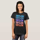 Retro Taylor tekstontwerp T-shirt (Voorkant volledig)