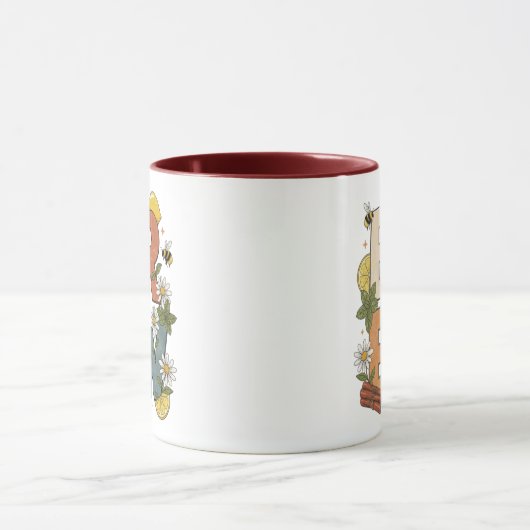 Retro Tea Brew Herb Design Mok (Midden)