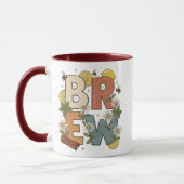 Retro Tea Brew Herb Design Mok (Links)