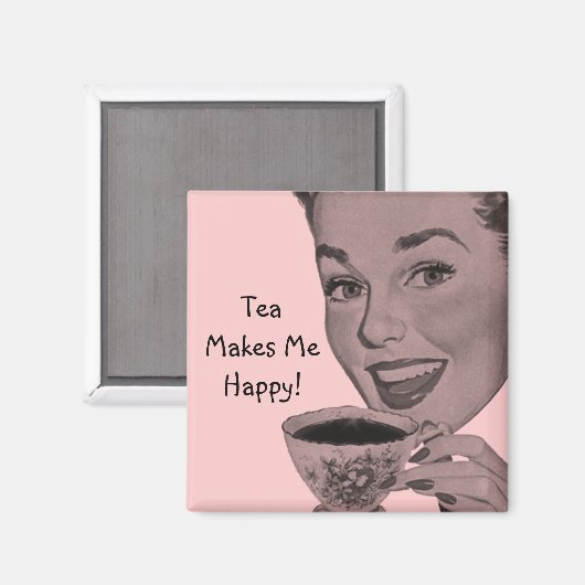 Retro Tea Magneet (Voorkant / Achterkant)