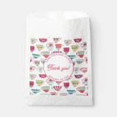 Retro Tea Party Baby shower Bedankzakje (Voorkant)