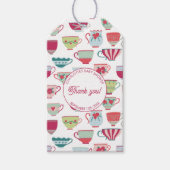 Retro Tea Party Baby shower Cadeaulabel (Voorkant)