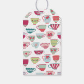 Retro Tea Party Baby shower Cadeaulabel (Achterkant)