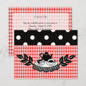 Retro Tea Party Kaart (Voorkant / Achterkant)