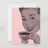 Retro Tea Party Kaart (Voorkant)