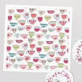 Retro Tea Party Modern Pastel Servet