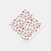 Retro Tea Party Modern Pastel Servet (Hoek)