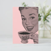 Retro Tea Party V2 Kaart (Staand voorkant)