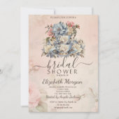 Retro Tea Set Flowers Vrijgezellenfeest Kaart (Voorkant)