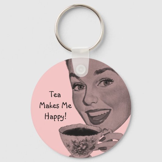 Retro Tea Sleutelhanger (Voorkant)